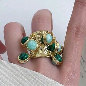 NWOT! Faux Malachite Ring